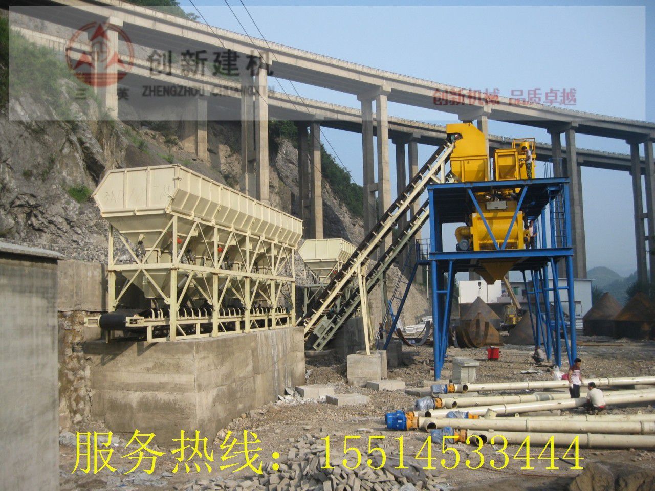 JS2000雙臥軸強制式混凝土攪拌機